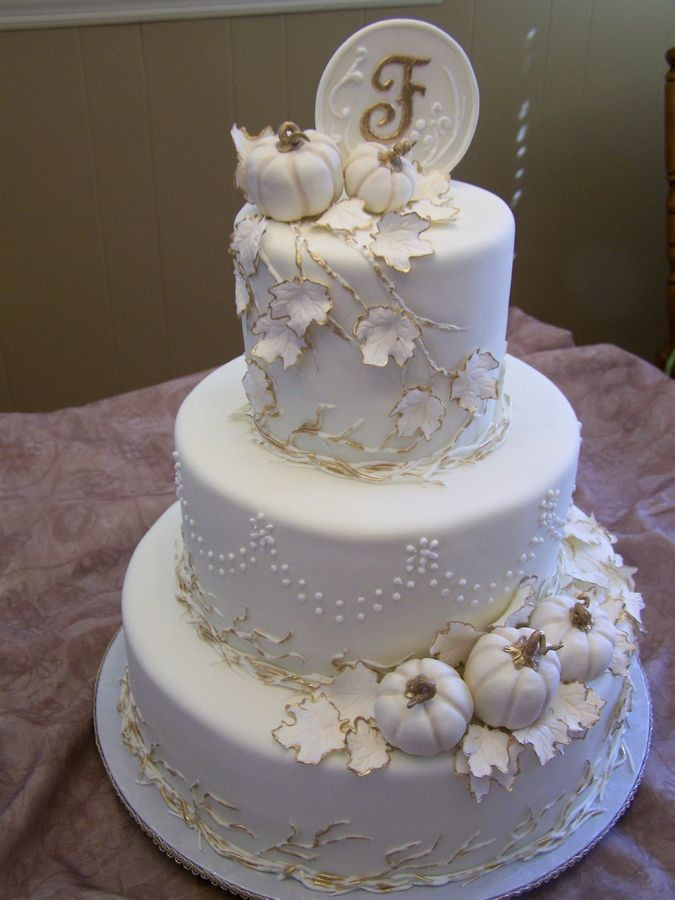 Simple Fall Wedding Cakes
 Fall Wedding Inspiration Simple Elegance by Laura