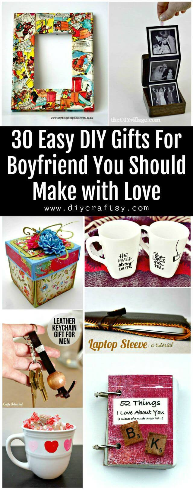 Simple Gift Ideas For Boyfriend
 30 Easy DIY Gifts For Boyfriend You Should Make with Love