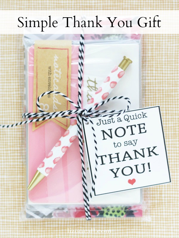 Simple Thank You Gift Ideas
 Simple Thank You Gift Idea Liz on Call