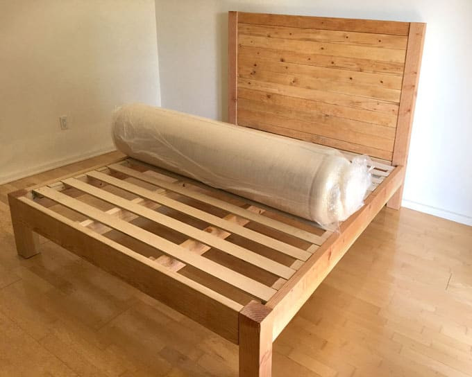 Simple Wood Bed Frame DIY
 DIY Bed Frame & Wood Headboard $1500 Look for $100 A