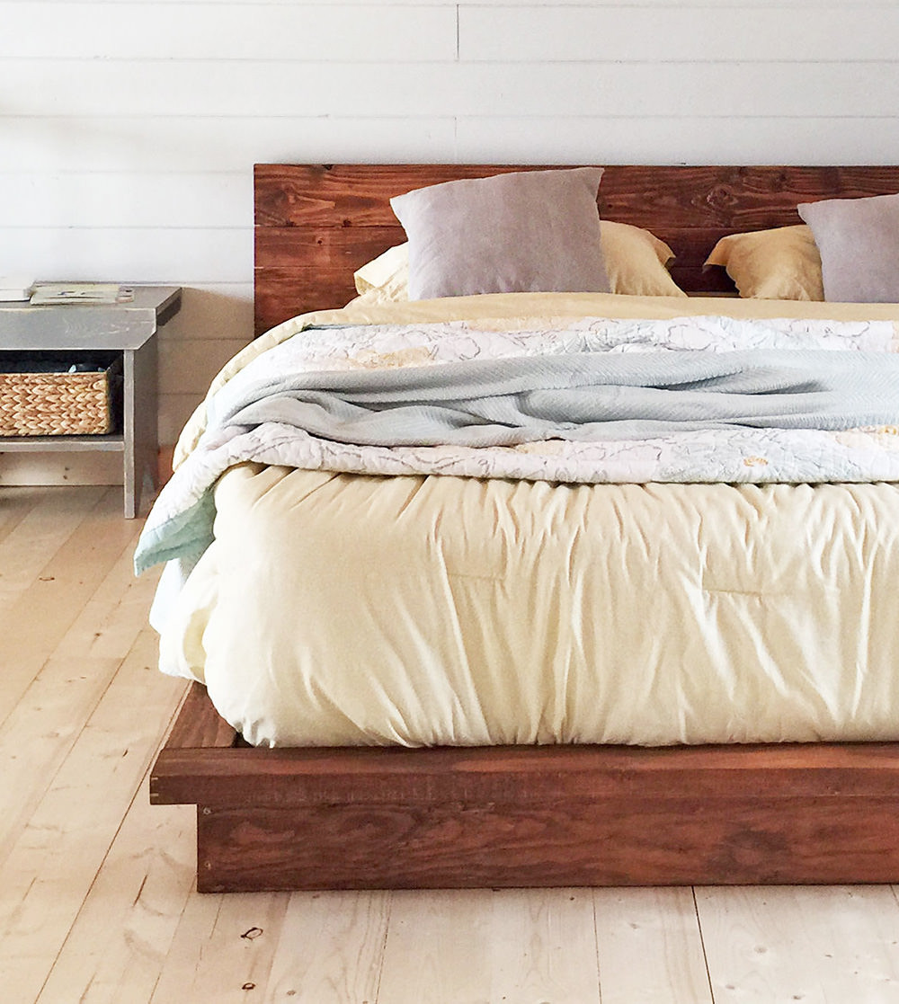 Simple Wood Bed Frame DIY
 18 Gorgeous DIY Bed Frames • The Bud Decorator