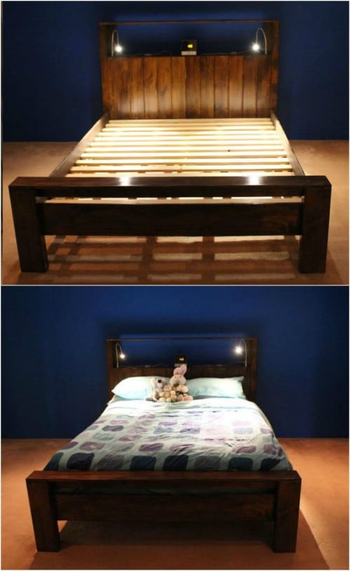 Simple Wood Bed Frame DIY
 21 DIY Bed Frame Projects – Sleep in Style and fort