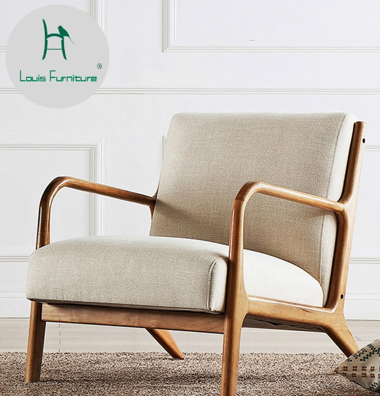 Single Chairs For Living Room
 Louis Fashion Living Room Chair North European Style