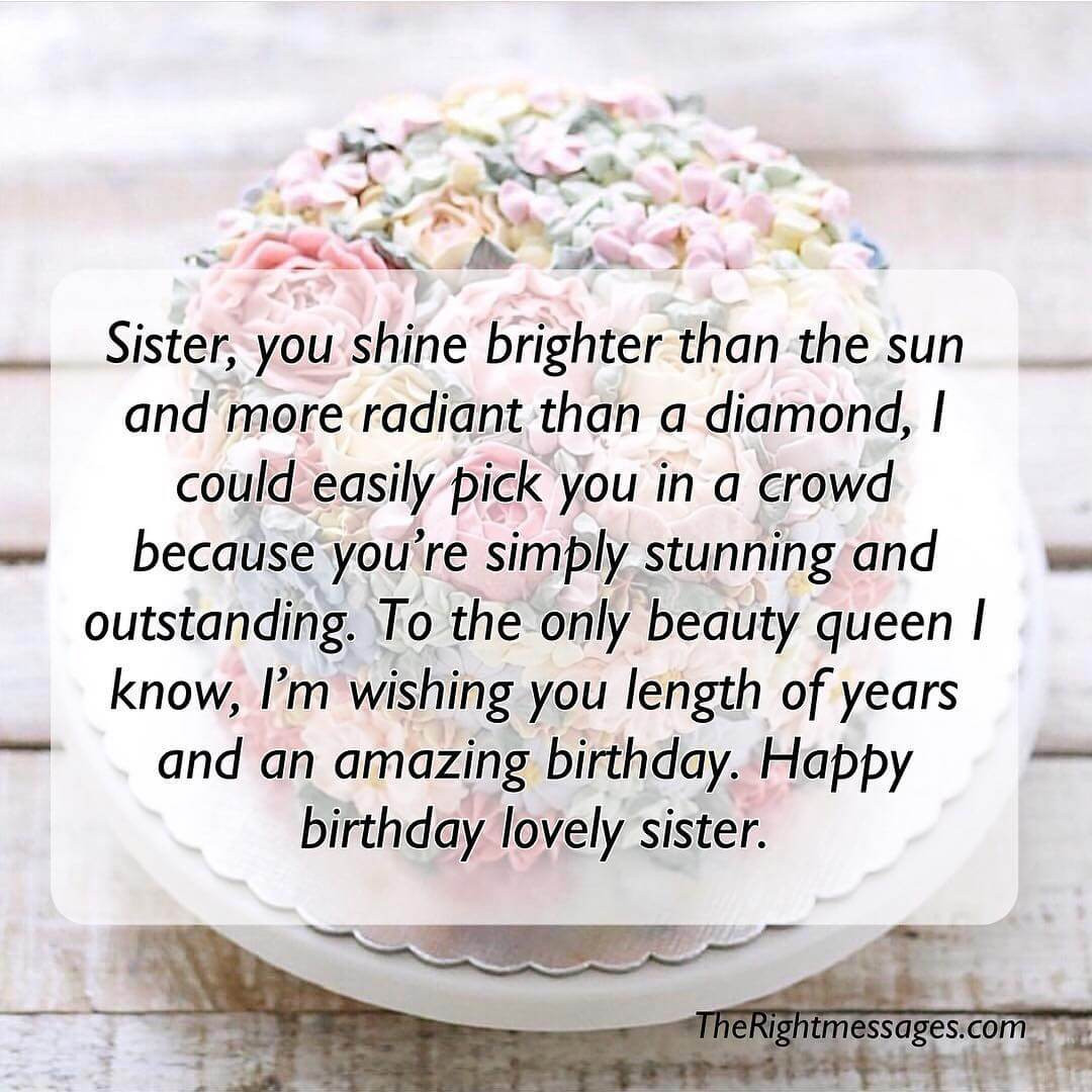 Sister Birthday Wishes Quotes
 Short And Long Birthday Messages Wishes & Quotes For