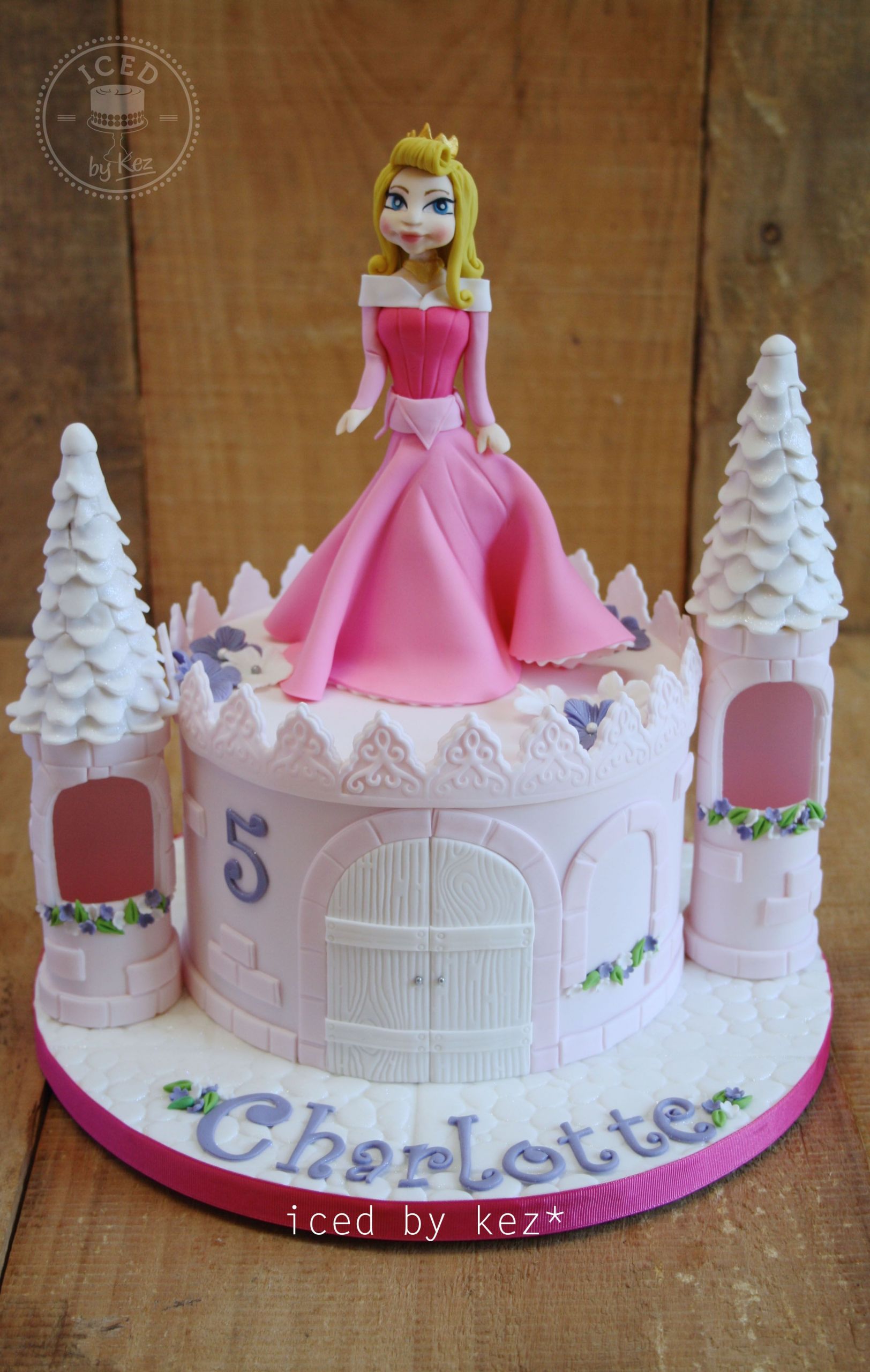 Sleeping Beauty Birthday Cake
 Sleeping Beauty Castle Cake iced by kez castlecake