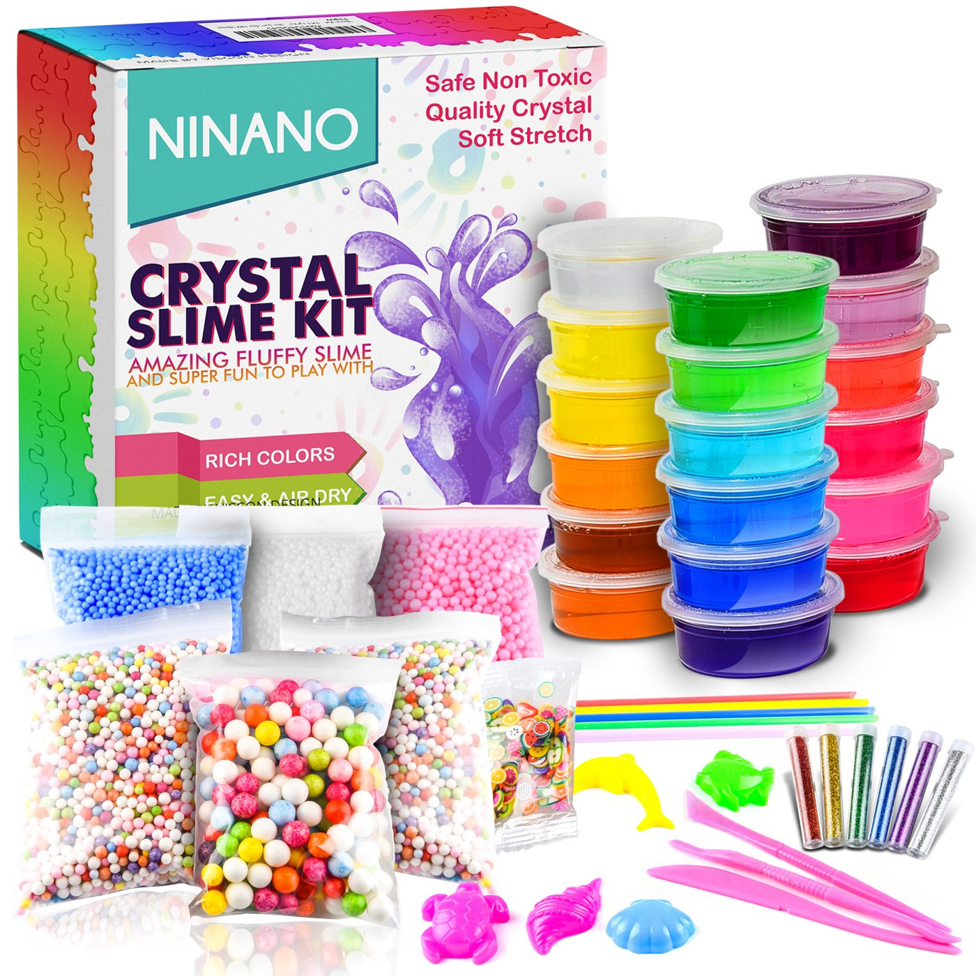 Slime Kit DIY
 DIY Fluffy Slime Kit Crystal Making es 18 Colors
