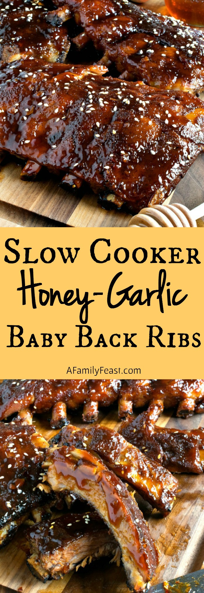 Slow Cooker Baby Back Ribs Recipes
 Slow Cooker Honey Garlic Baby Back Ribs A Family Feast