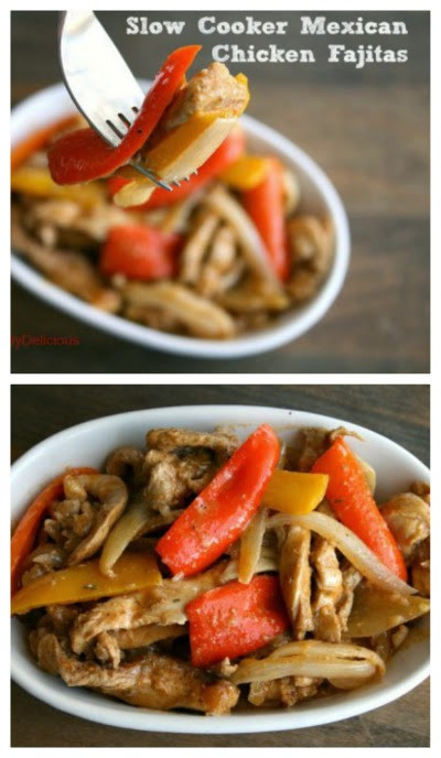 Slow Cooker Chicken Fajitas Tasty
 Slow Cooker Mexican Chicken Fajitas from Shockingly