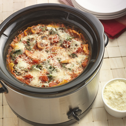 Slow Cooker Spinach Lasagna
 Recipe of the Day Slow Cooker Mushroom Spinach Lasagna