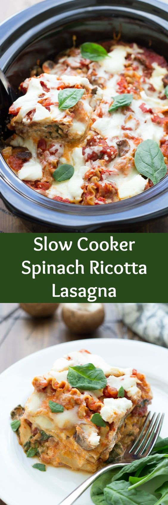 Slow Cooker Spinach Lasagna
 Slow Cooker Spinach Ricotta Lasagna Recipe