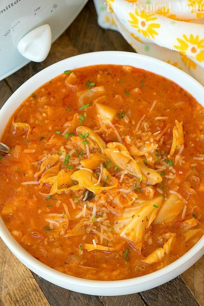 Slow Cooker Stuffed Cabbage
 Slow Cooker Stuffed Cabbage Soup · The Typical Mom
