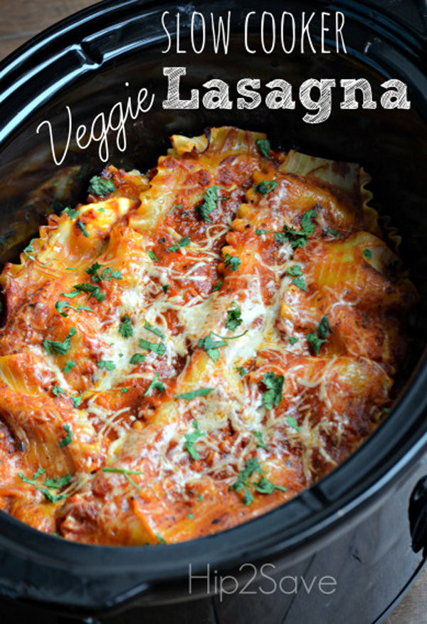 Slow Cooker Vegetarian Lasagna
 15 Meatless Slow Cooker Recipes for Summer