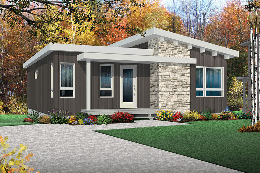 Small 4 Bedroom House Plans
 4 Bedrm 2064 Sq Ft Contemporary House Plan 126 1870