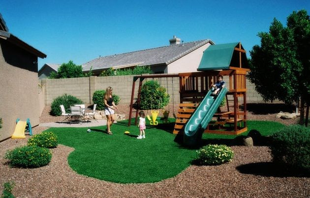 Small Backyard Playground Ideas
 Small backyard landscaping ideas for kids with playground