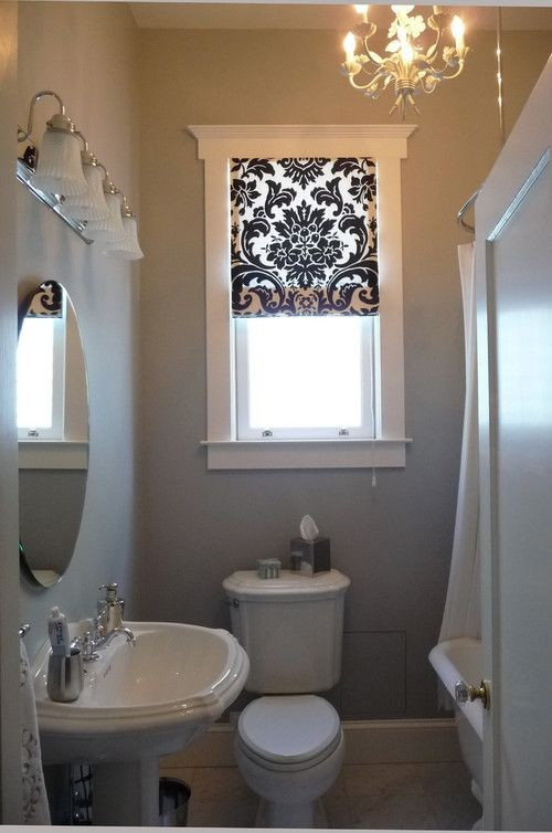 Small Bathroom Curtains
 23 Bathrooms with Roman Shades MessageNote
