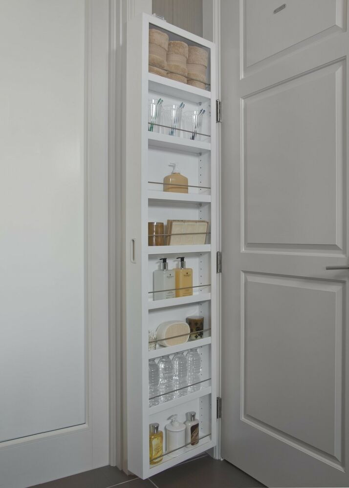 Small Bathroom Storage Cabinets
 Behind Door Storage Cabinet Slim Small Spaces Organizer