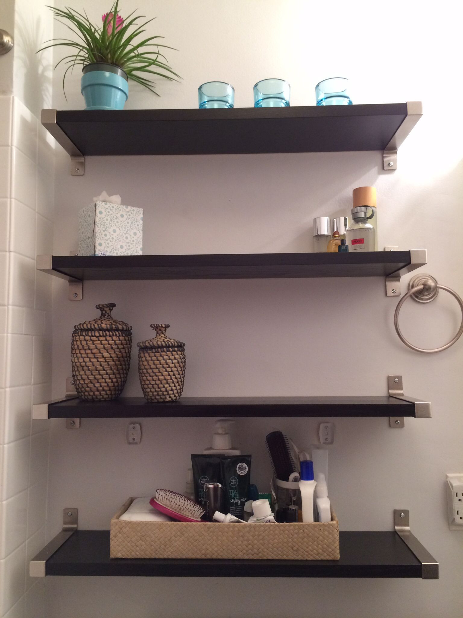 Small Bathroom Wall Shelf
 Small bathroom solutions Ikea shelves Bathroom