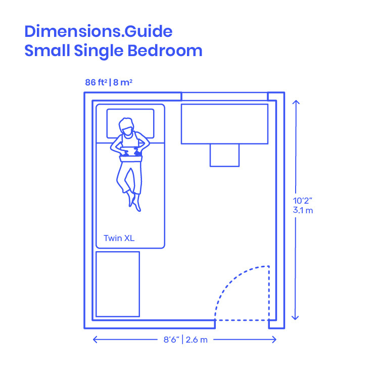 Small Bedroom Dimensions
 Small Single Bedroom Layouts Dimensions & Drawings