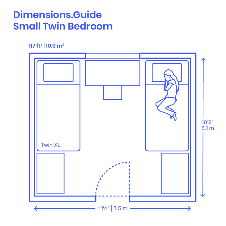 Small Bedroom Dimensions
 Small Twin Bedroom Layouts Dimensions & Drawings