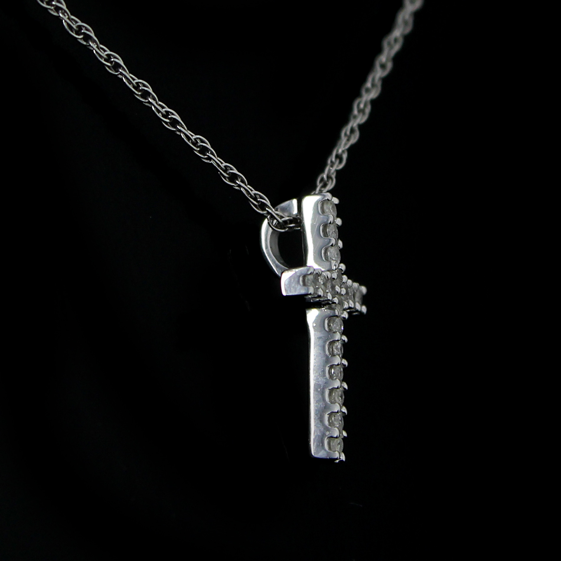 Small Diamond Cross Necklace
 1 10 cttw Natural Diamond Small Cross Pendant Petite