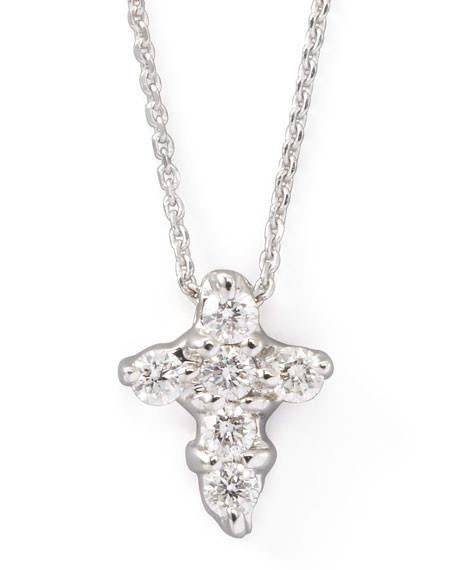 Small Diamond Cross Necklace
 KC Designs Small Diamond Cross Necklace White Gold