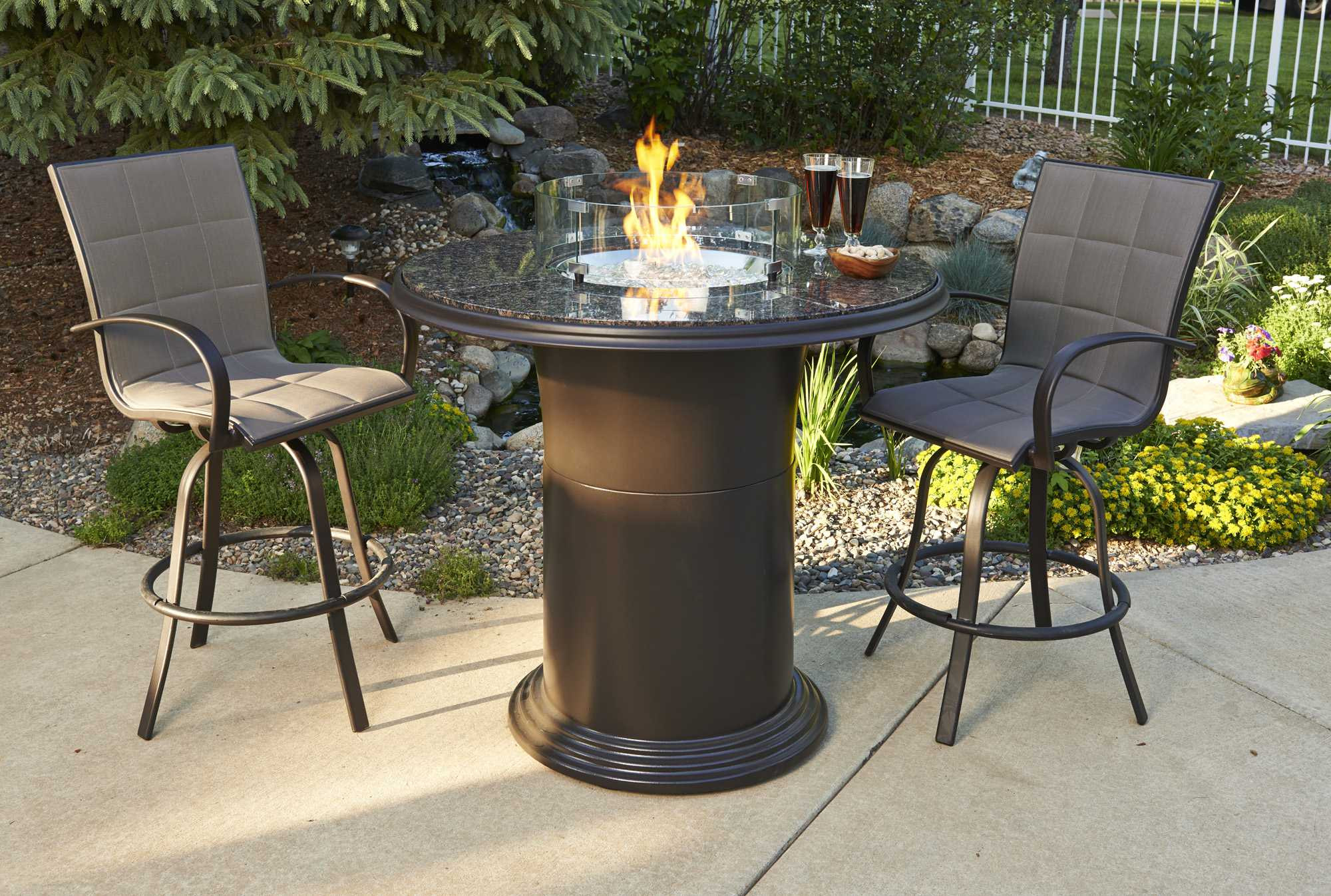 Small Fire Pit Table
 Outdoor GreatRoom Colonial Fiberglass 48 Round Grand
