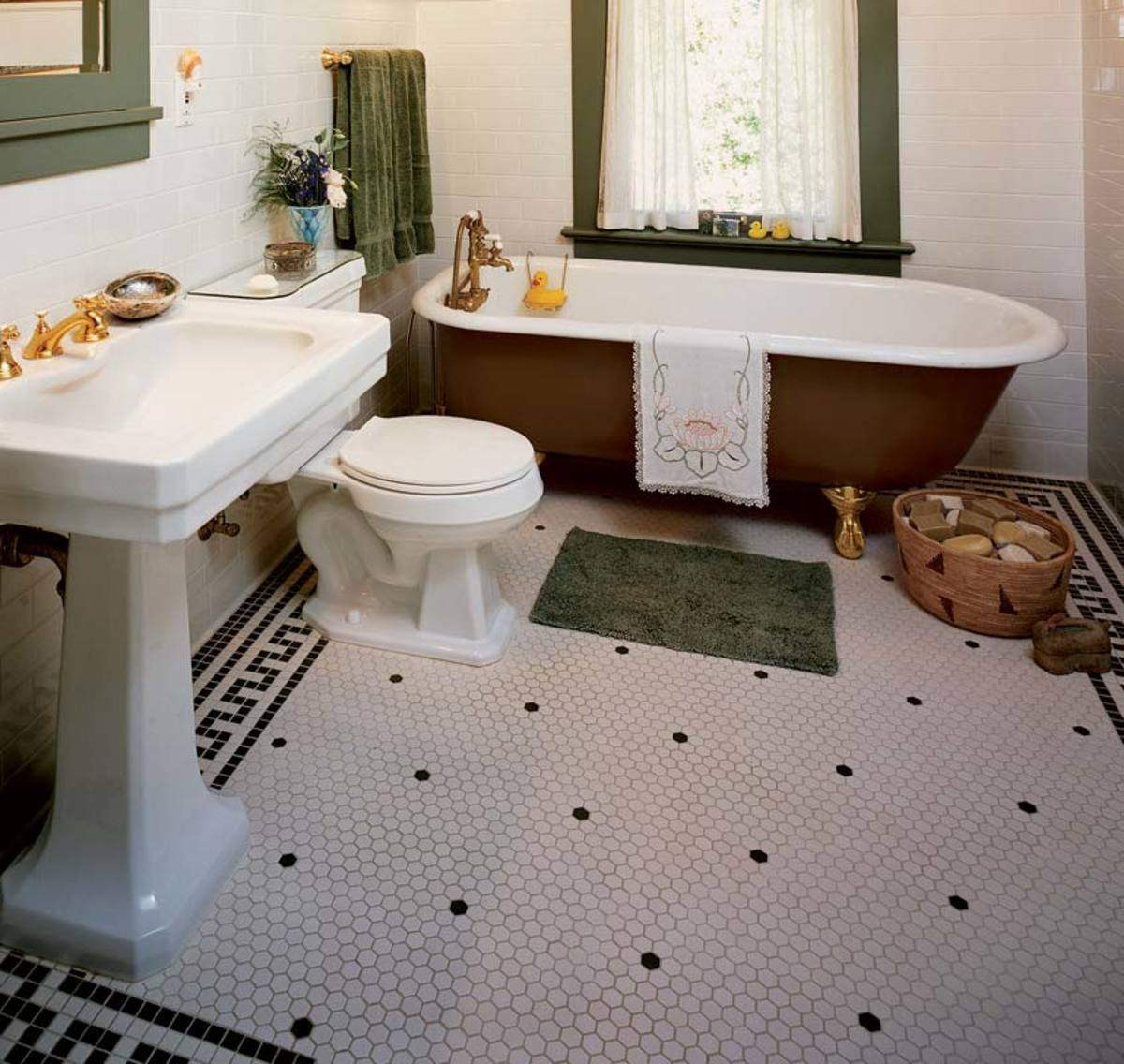 Small Floor Tiles Bathroom
 The Floor is a Key to Style Arts & Crafts Homes and the