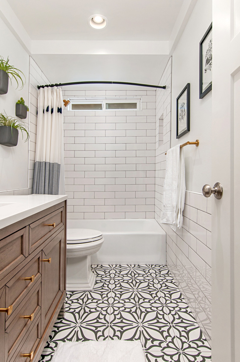 Small Floor Tiles Bathroom
 Cement Tile & Patterned Tile Floors in the Bathroom