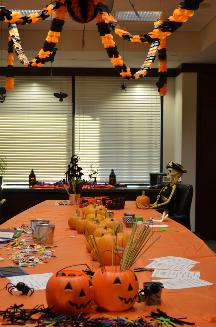 Small Halloween Party Ideas
 Halloween decorations for an office by kidsposhparties