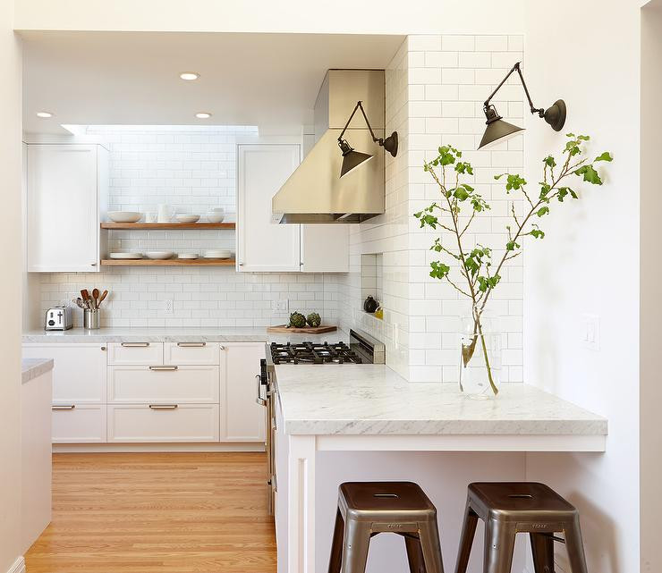 Small Kitchen Breakfast Bar
 Gray Cabinets Contemporary kitchen Benjamin Moore