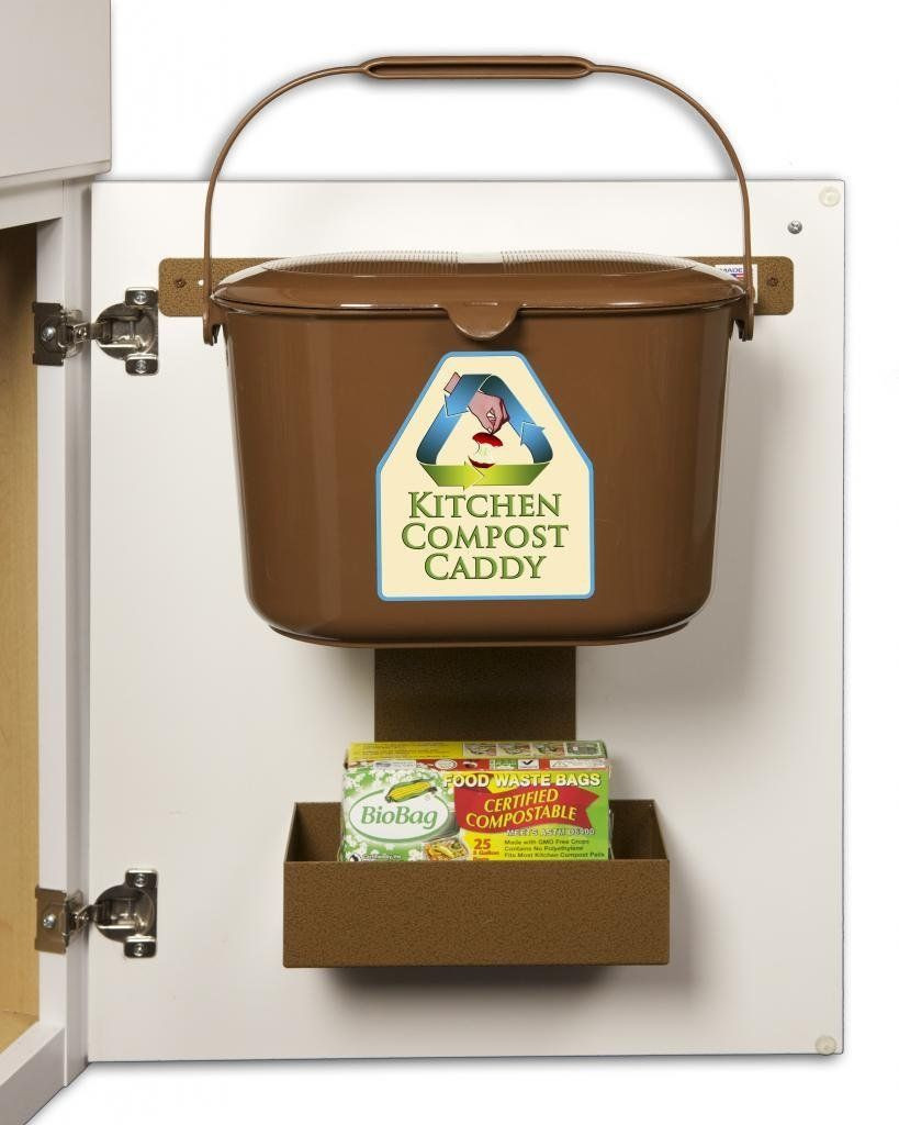 Small Kitchen Compost Bin
 cabinet door mounted post bin House