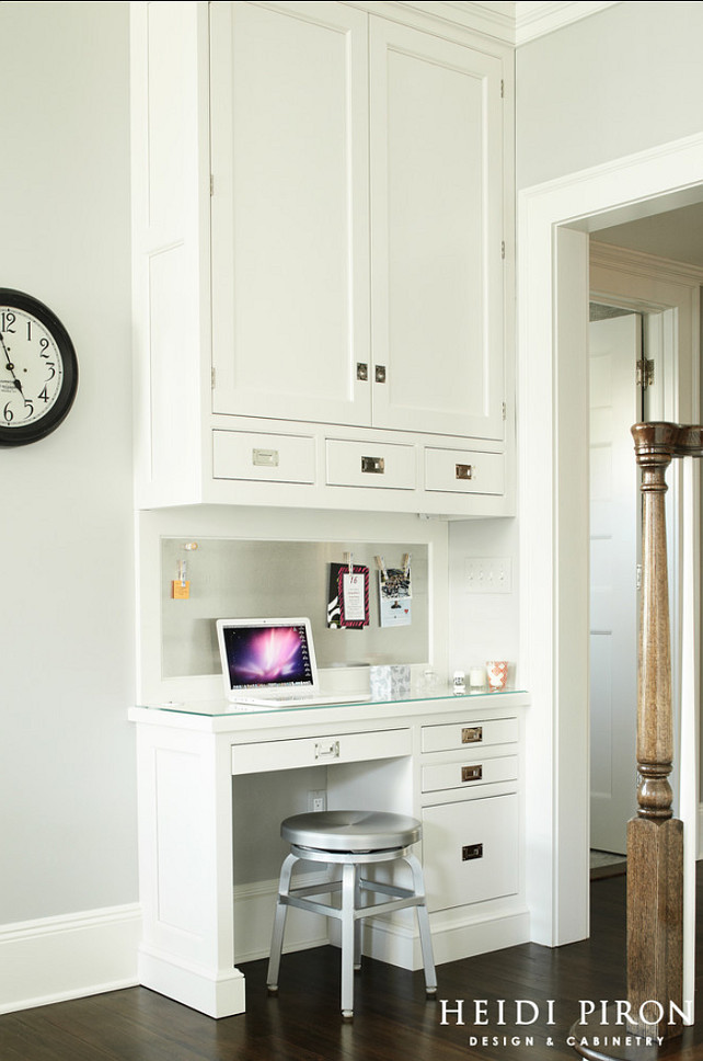 Small Kitchen Desk Ideas
 Transitional White Kitchen Home Bunch Interior Design Ideas