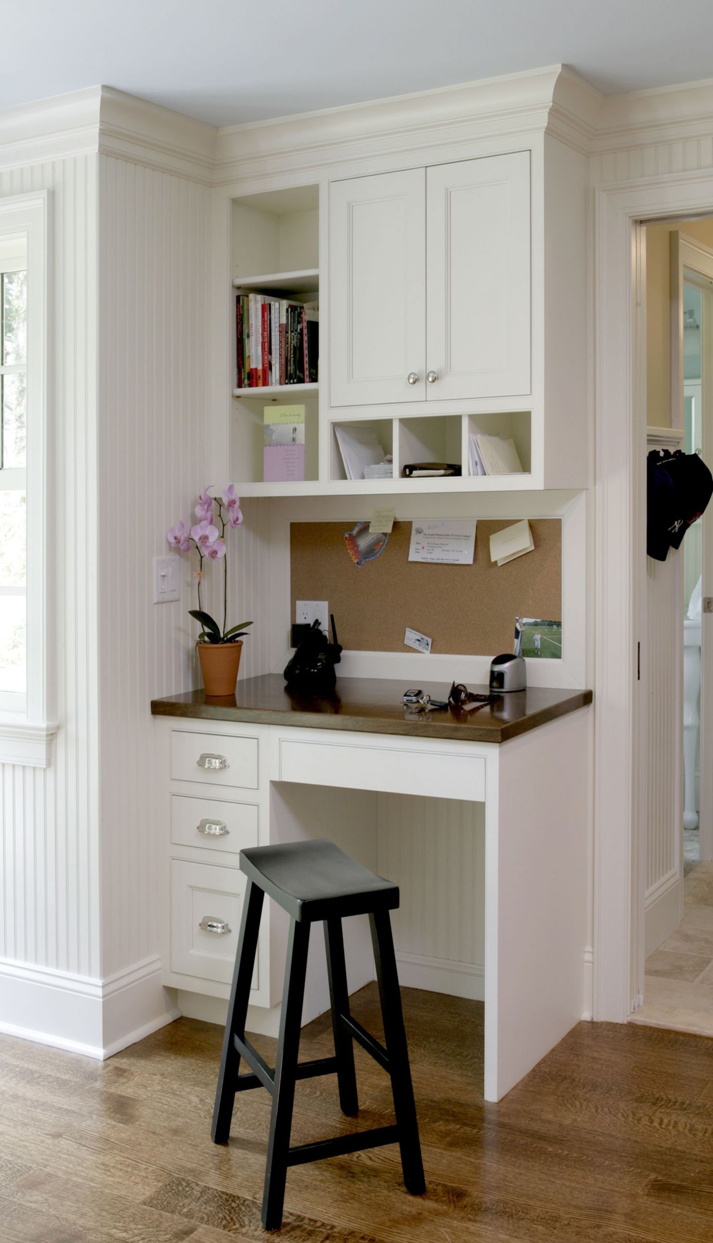 Small Kitchen Desk Ideas
 Custom Wood Products homeoffice custom cabinets