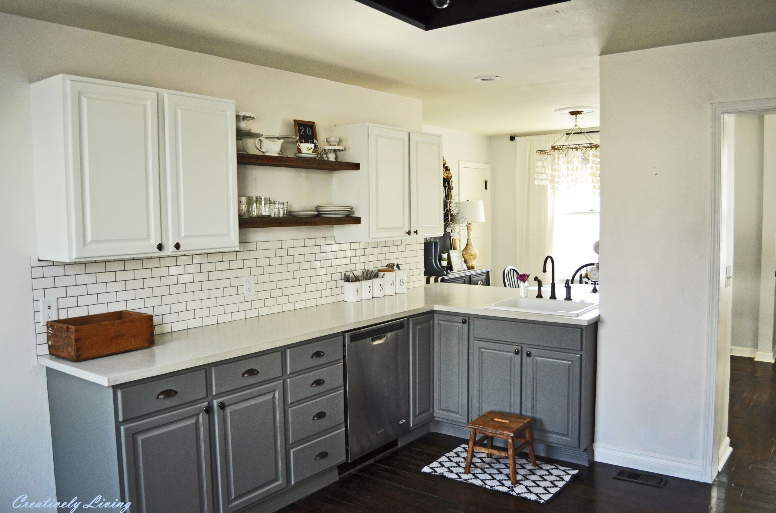 Small Kitchen Makeovers
 Kitchen Makeover by Creatively Living Blog