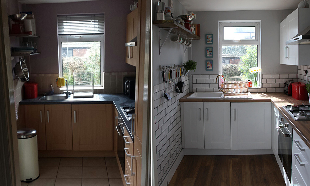 Small Kitchen Makeovers
 A Tiny Kitchen Makeover Before & After