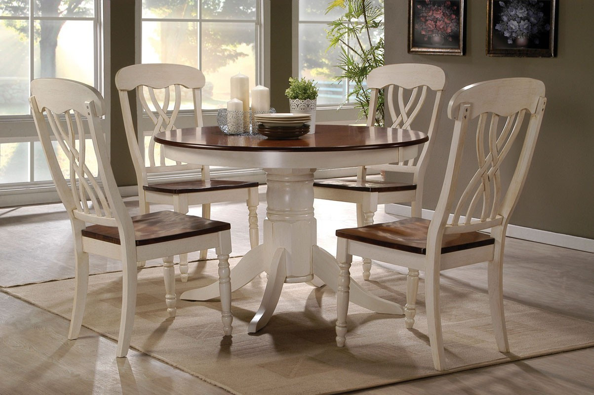 Small Tall Kitchen Table
 42 Lander Oak Buttermilk Round Kitchen Table Set