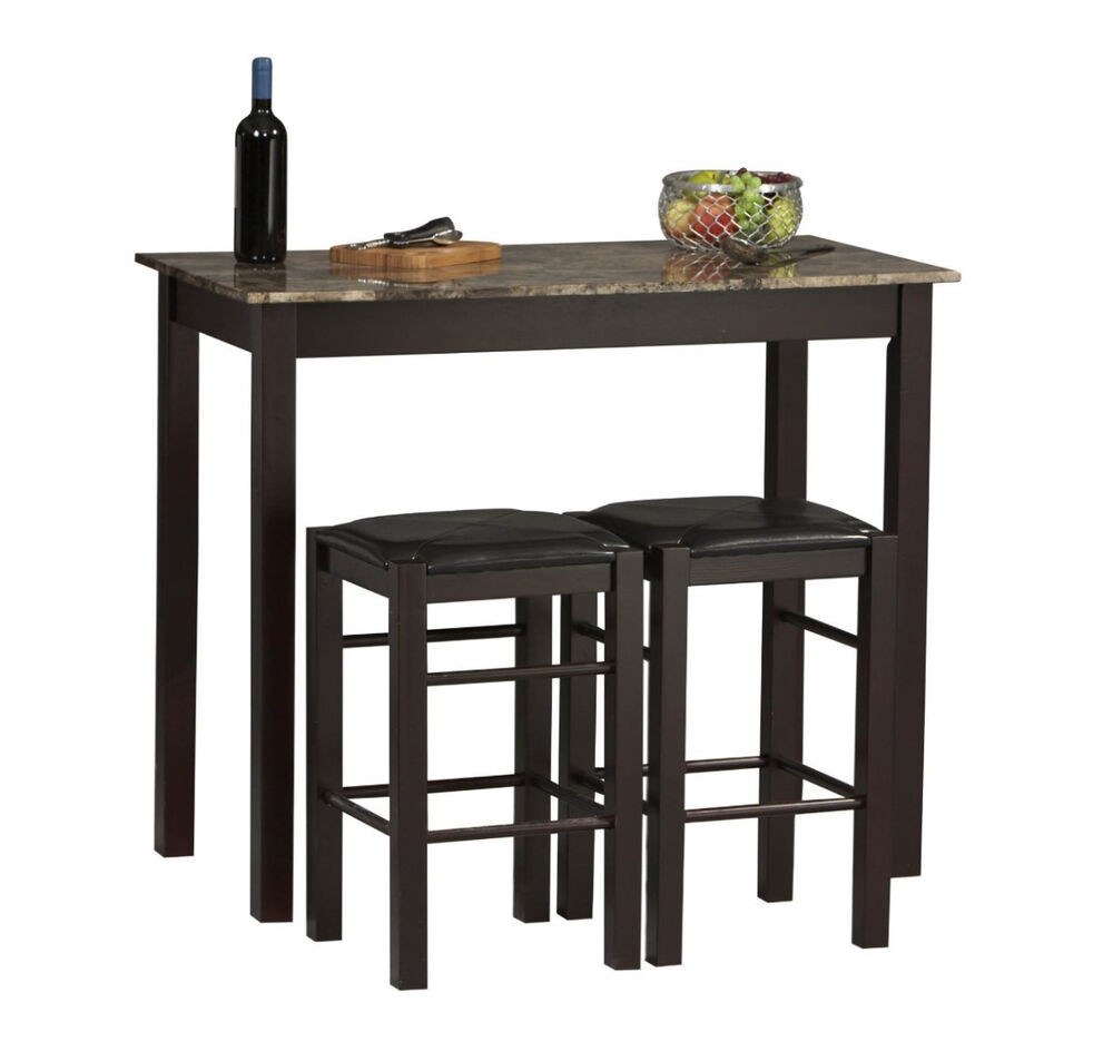 Small Tall Kitchen Table
 Small Kitchen Table with Stools Tall Set for 2 High