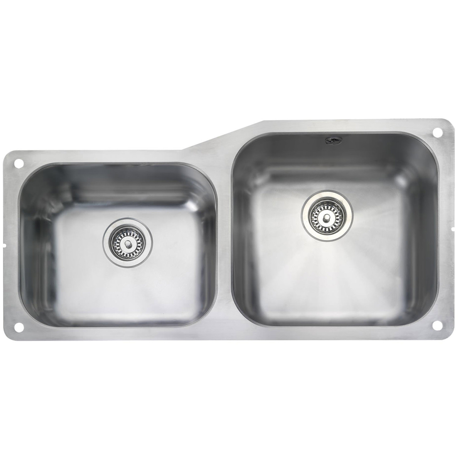 Small Undermount Kitchen Sink
 Rangemaster Atlantic Classic 2 Bowl Undermount Sink Small