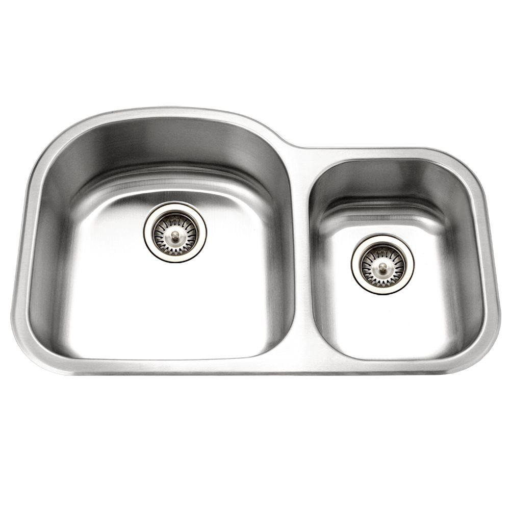Small Undermount Kitchen Sink
 HOUZER Medallion Designer Series Undermount Stainless