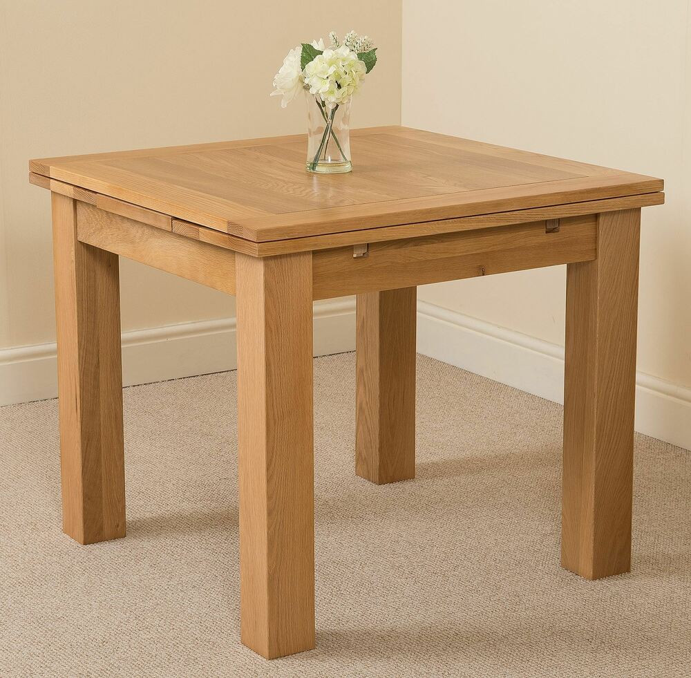 Small Wood Kitchen Table
 Richmond Solid Oak Wood Small 90 150cm Extending Dining Room Table Furniture