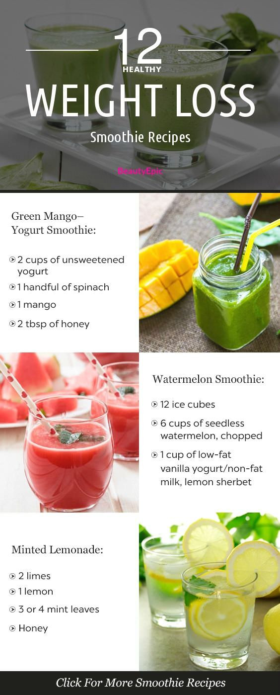 Smoothie Recipes Weight Loss
 Top 12 Healthy Smoothie Recipes for Weight Loss ⋆ Food