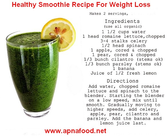 Smoothie Recipes Weight Loss
 Smoothie Recipe For Weight Loss