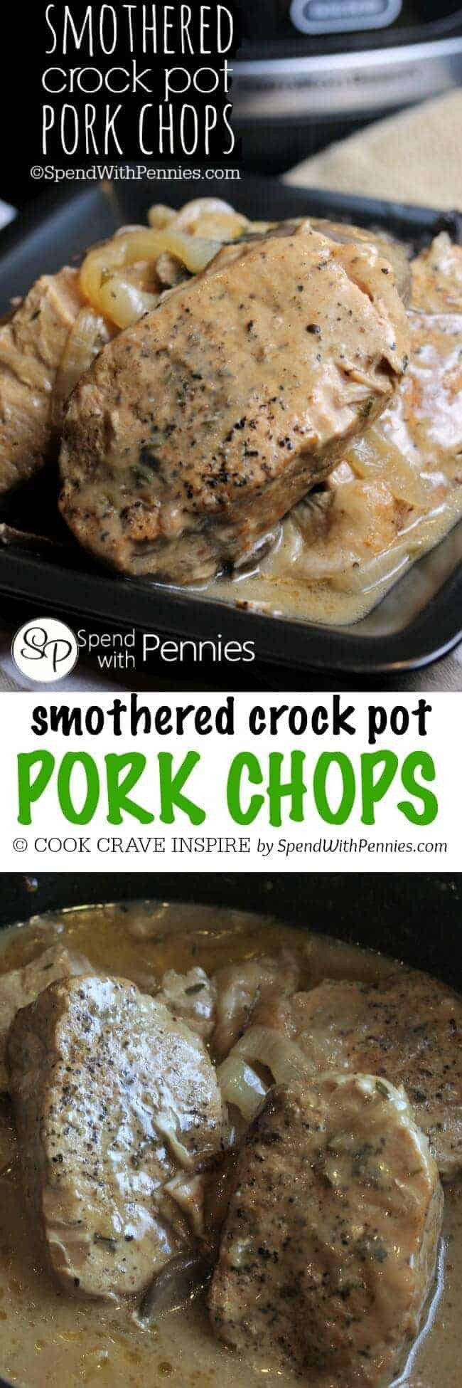 Smothered Pork Chops Crock Pot
 Smothered Crock Pot Pork Chops Spend With Pennies