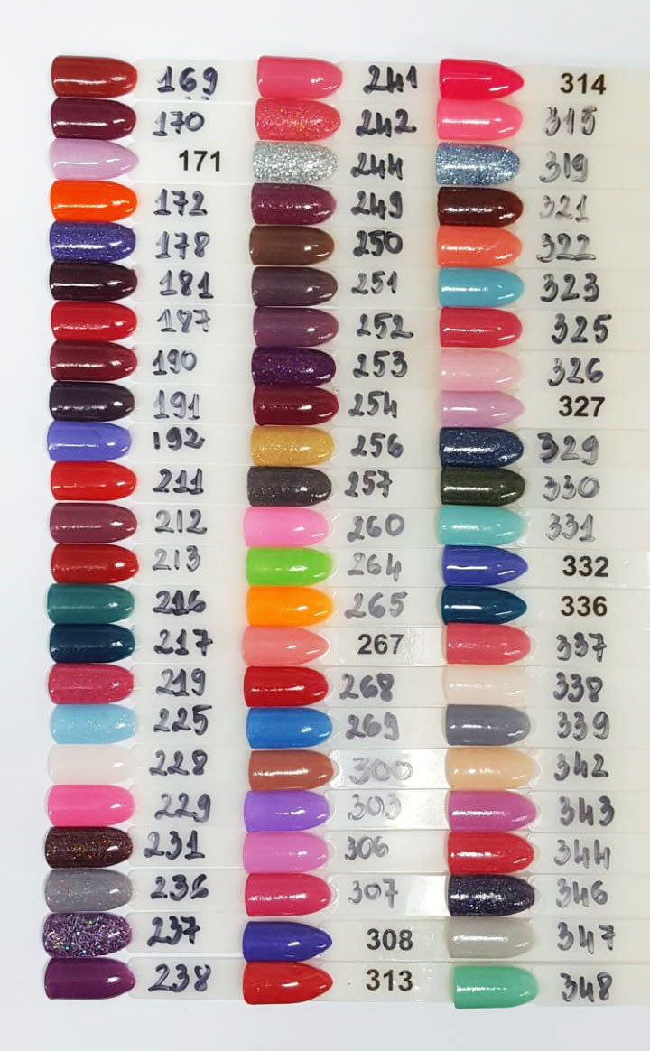 Sns Nail Colors
 SNS Gelous Colours Swatch SNS Nails Colour chart