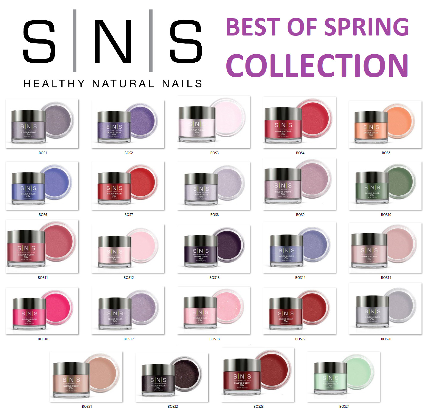 Sns Nail Colors
 SNS Nail Dip Color Dipping Powder BEST OF SPRING BOS01