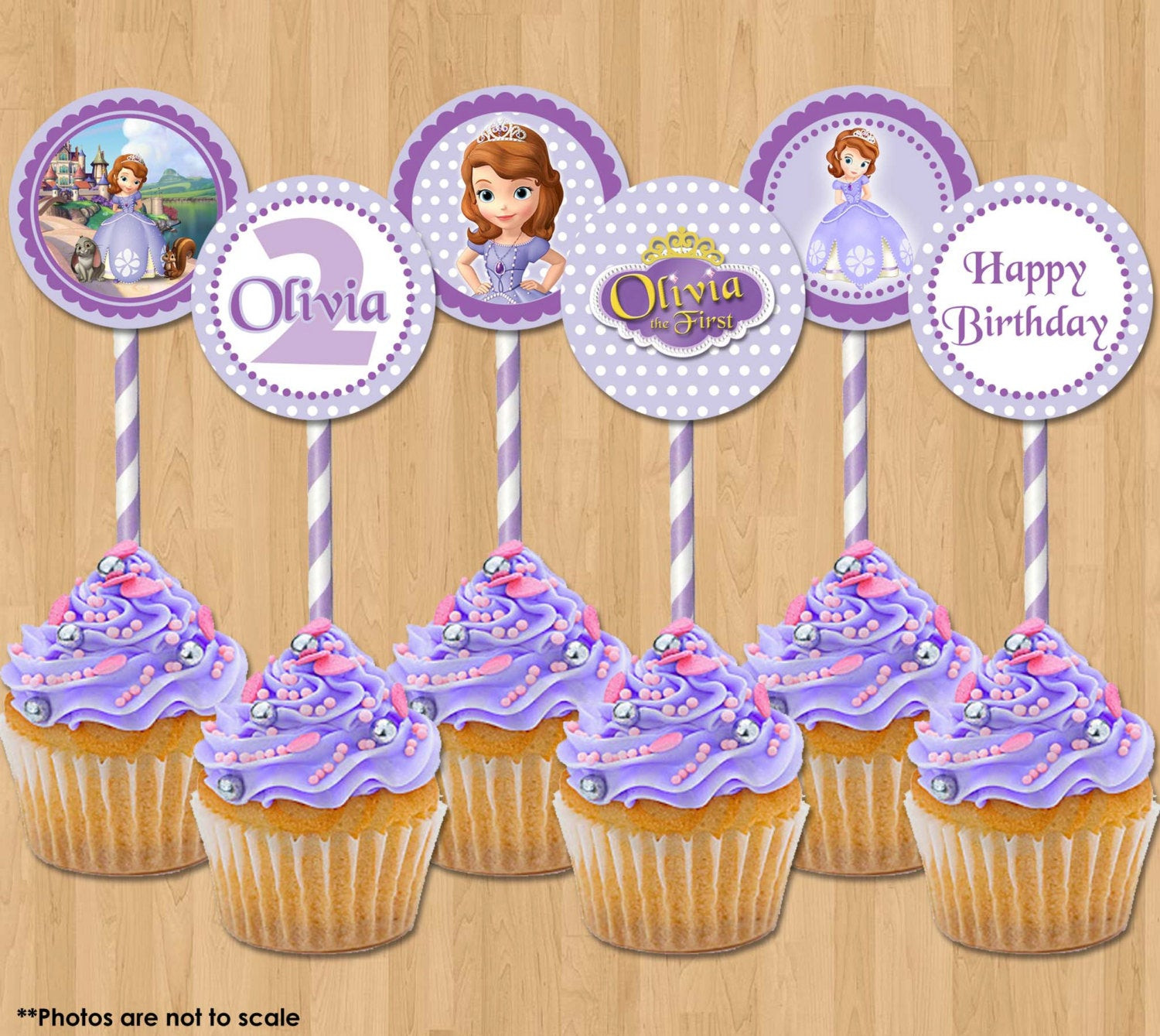 Sofia The First Cupcakes
 Princess Sofia Cupcake Toppers Sofia the First Printable 2