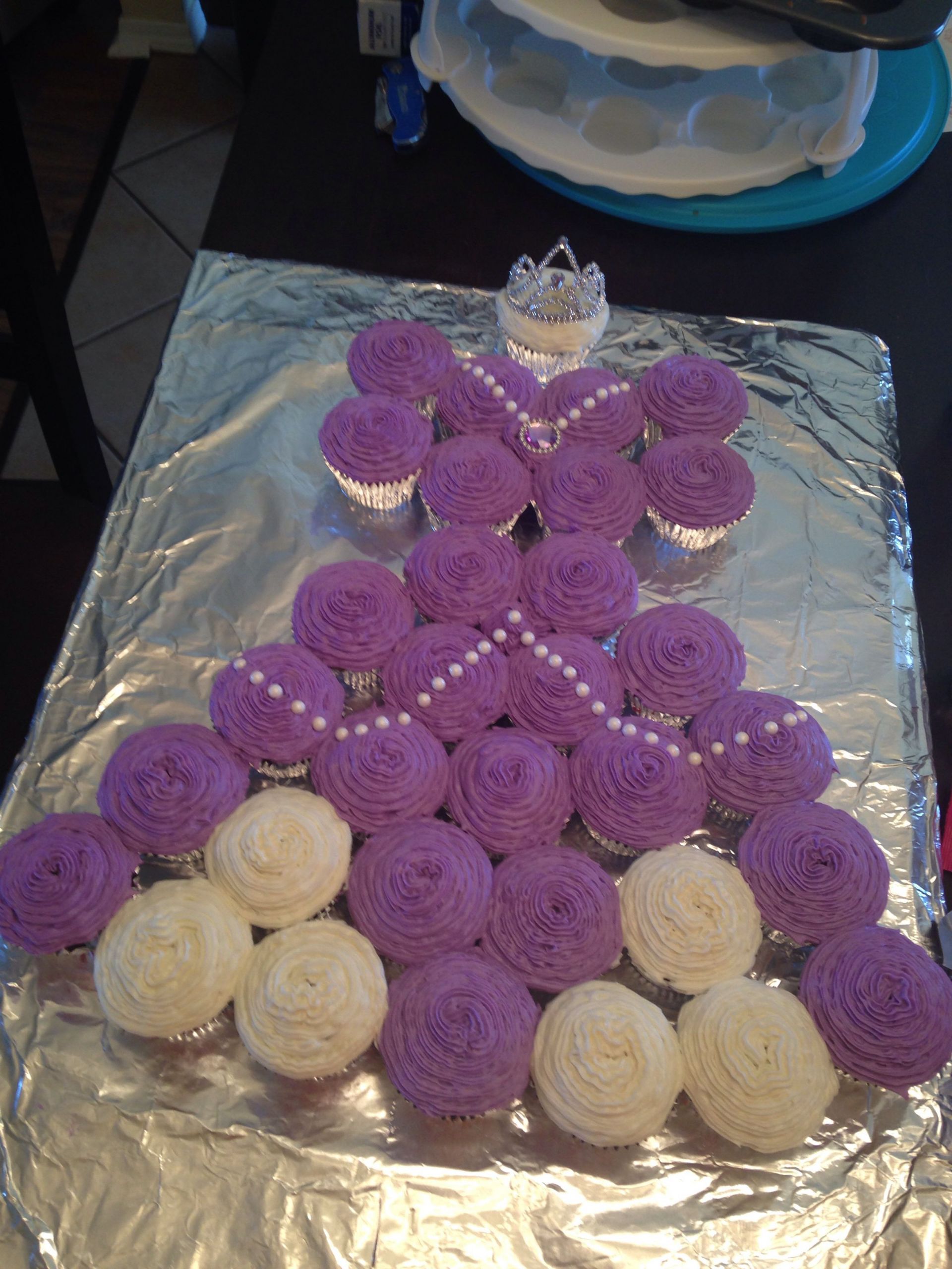 Sofia The First Cupcakes
 Homemade sofia the first dress cupcake cake