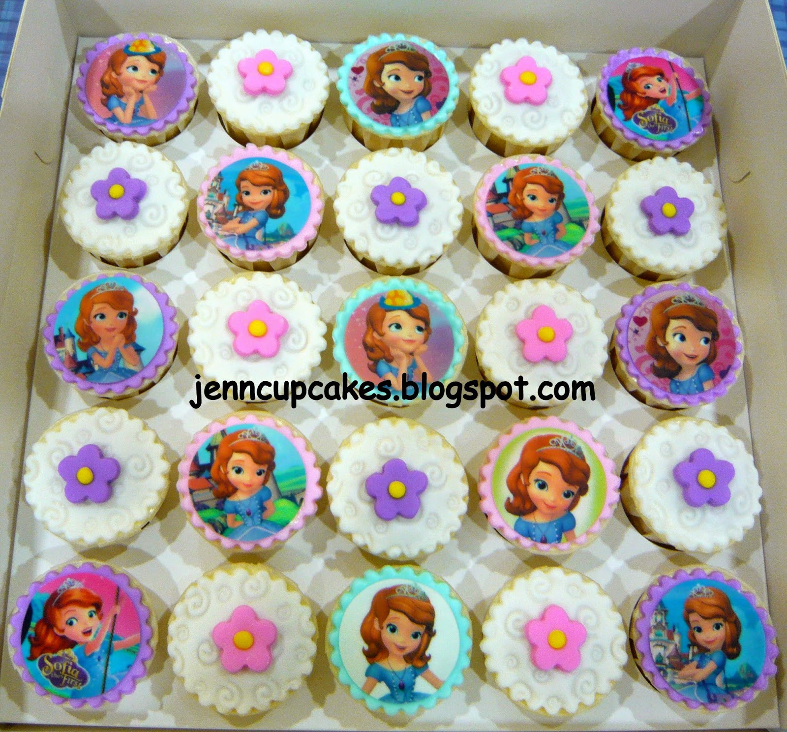 Sofia The First Cupcakes
 Jenn Cupcakes & Muffins Sofia the First Cupcakes