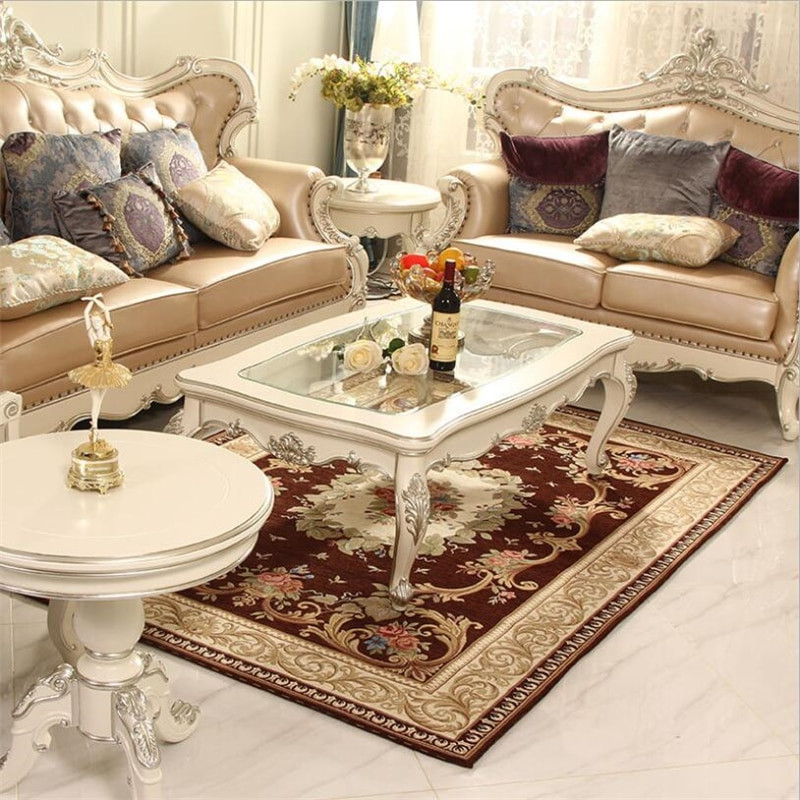 Soft Rug For Living Room
 Luxury European Style Delicate Blended Soft Carpets For