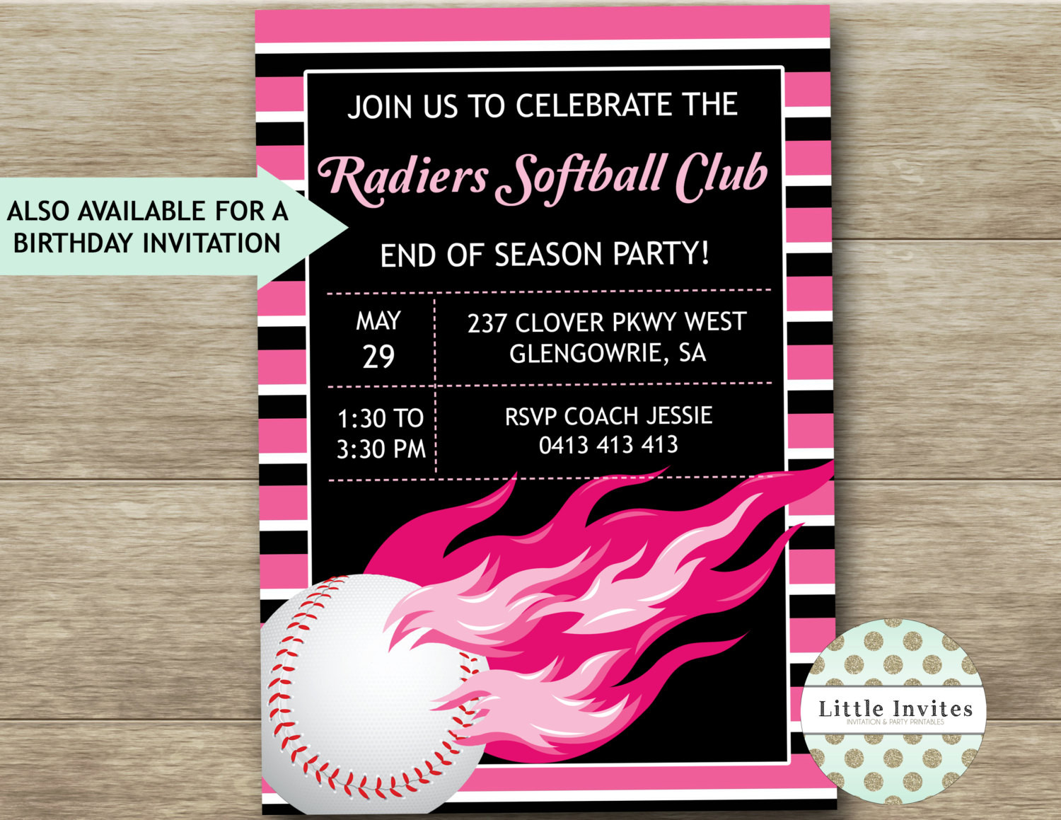 Softball Birthday Invitations
 Softball Birthday Invitations Softball Party